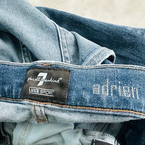 7FAMK Mens Luxe Sport Adrien Straight Fit Jeans Size 33 Medium Blue - Picture 9 of 10